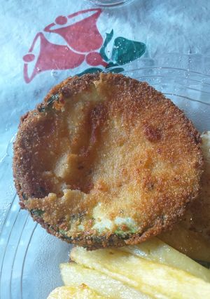 Una foto de Milanesa de zapallito verde