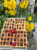 Bánh Waffle trộn chuối