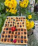 Bánh Waffle trộn chuối