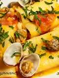 Paccheri con crema di zucca e vongole