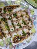 Tofu with soy sesame dressing