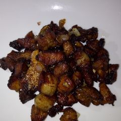 A picture of Fried pork #authormarathon #myvalentinesrecipecontest.