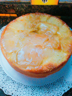 Una foto de Tarta de manzana invertida