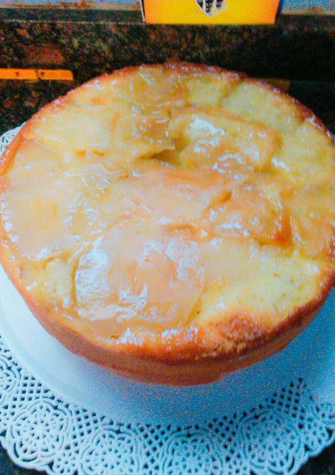 Una foto de Tarta de manzana invertida