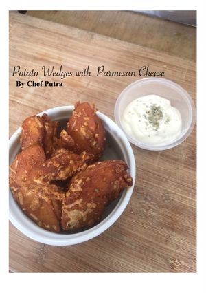 Foto resep Potato Wedges with Parmesan Cheese