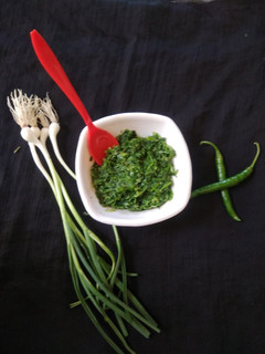 લીલા લસણ ની ચટણી (Green Garlic Chutney Recipe In Gujarati) રેસીપી મુખ્ય ફોટો