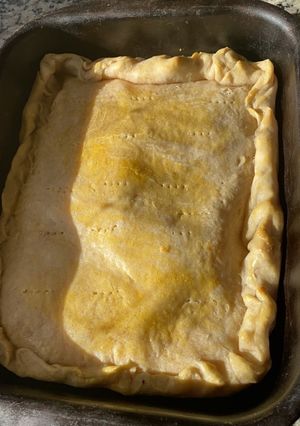 Una foto de Torta de jamón y queso