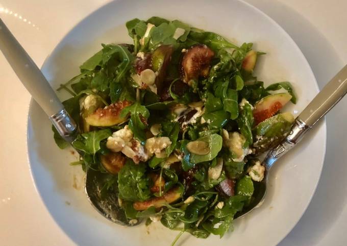 Step-by-Step Guide to Prepare Favorite Fig, rocket &amp;amp; goat cheese salad #vegetarian
