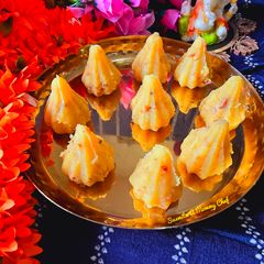 A picture of Moong dal sweet modak.