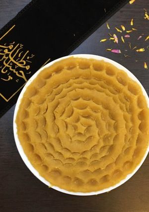 عکسی از دستور حلوا زعفرانی😍