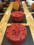Alfajores de pistacho y frambuesas