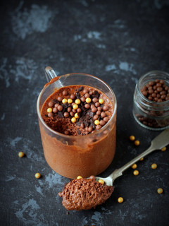 A picture of Aquafaba chocolate mousse.