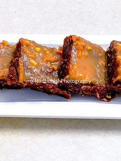 A picture of Chocolate-Peanut Butter Brownie Bars.