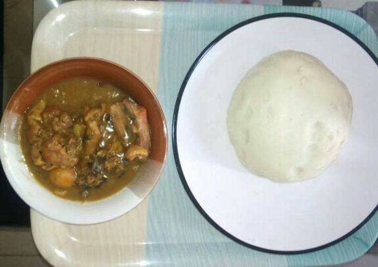 4 Great White soup and pounded yam