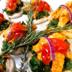 Prego chicken mini naans A picture of Prego chicken mini naans.