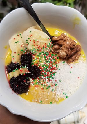 عکسی از دستور بستنی میوه ای🍦🍌