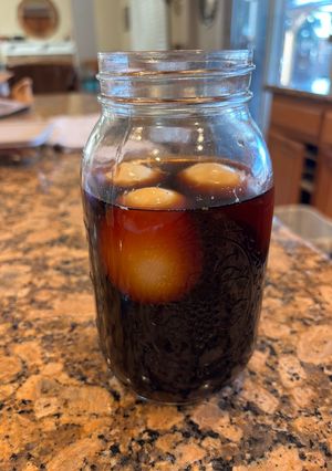 A picture of Ramen Eggs.
