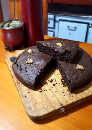Una foto de Torta de avena, cacao y naranja