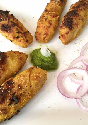 A picture of Tandoori Soya Chaap.