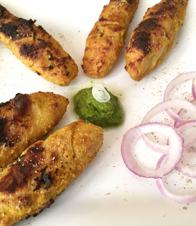 A picture of Tandoori Soya Chaap.