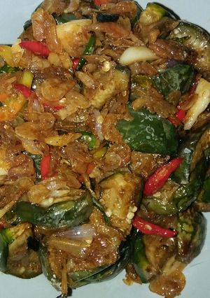 Foto resep Tumis Terong Bulat Udang Rebon