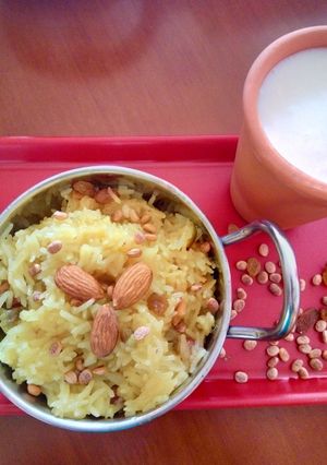 A picture of Meetha Chawal.