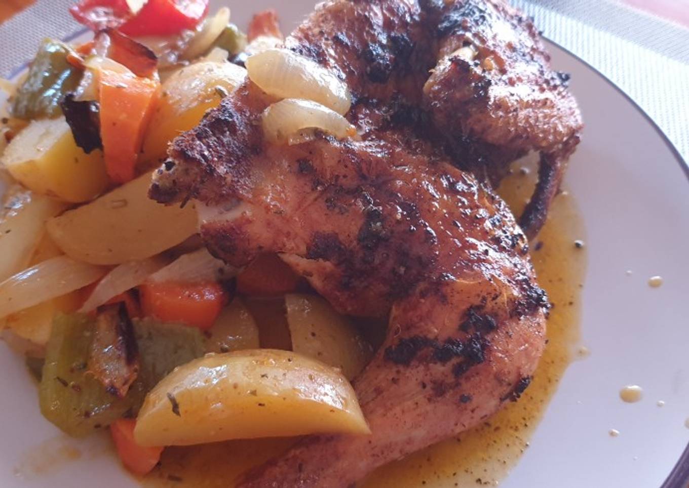 Pollo asado al estilo dominicano