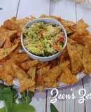 Barley Flour and Sage Nachos with Avocado Salsa