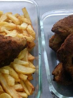 صورة لوصفة دجاج بروستيد وبطاطا مقليه بأبسط طريقه للمبتدئين