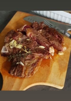Une photo de °Côte de boeuf au four°