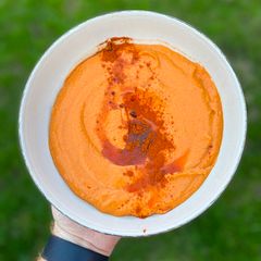 A picture of Smokey Red Pepper Hummus.