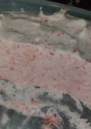 Una foto de Helado de frutilla