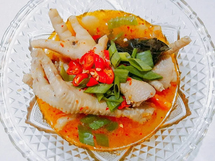 Cara Mudah Membuat Resep Ceker kuah setan merapi yang Lezat Sekali Anti Ribet, Lezat