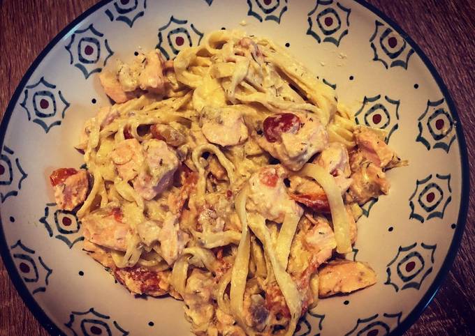 Pâtes au saumon