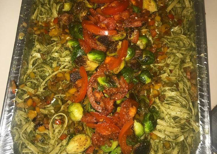 Vegan Pesto Fettuccine Vegan Pesto Fettuccine