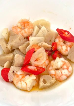 Foto resep Tumis udang bakso ala anak kost