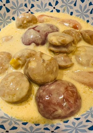 A picture of Creamy Chicken Sausage Soup 🥣.