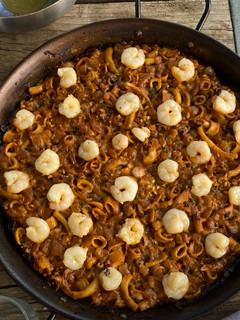 Una foto de Arroz seco de marisco