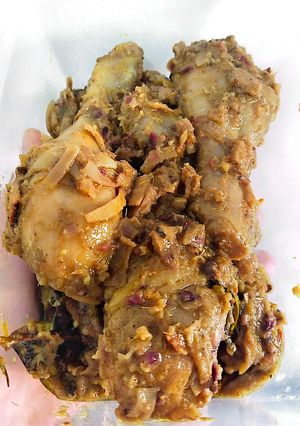 Foto resep Ayam ungkep kecombrang siap goreng