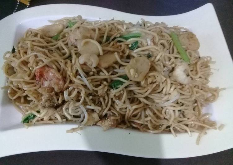 Resep Mie goreng seafood Anti Gagal