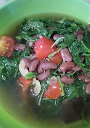 Foto resep Sayur bayam kacang merah