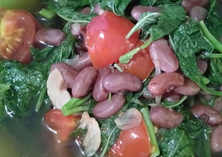 Resep Sayur bayam kacang merah Anti Gagal