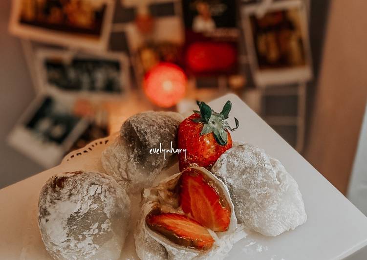 Resep Mochi strawberry (ichigo daifuki) mochi jepang ✨ yang enak