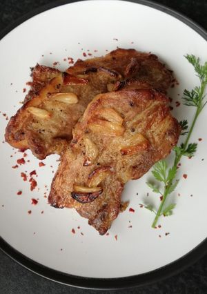 Mustáros-fokhagymás oldalas recept fotója