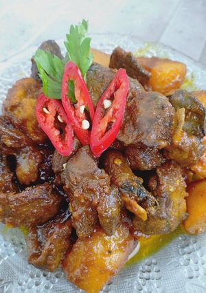 Foto resep Ati ampela kecap with tahu kentang