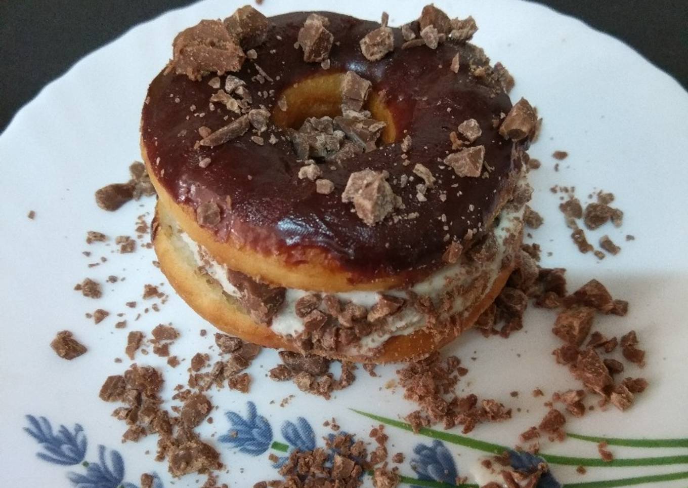 Homemade Chocolate Donut - Ice cream sandwich