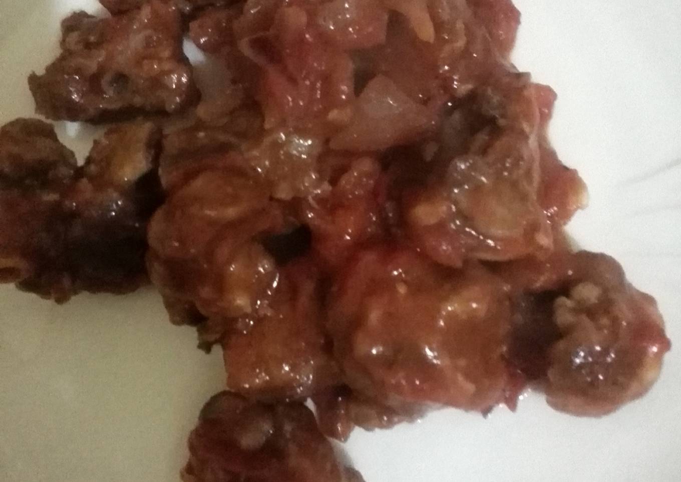 Wet fry Goat Meat
