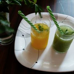 A picture of Cucumber mint cooler & Sweet lime cooler.
