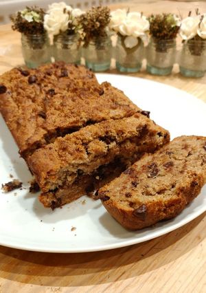 A picture of Hazelnut banana bread.