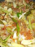 Muslo de pollo deshuesado con vegetales